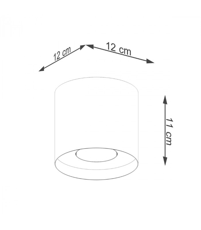 Mika Round Minimalistic Surface Mounted Downlight Black 1x GU10-5