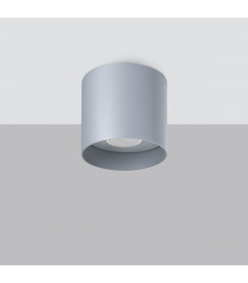 Mika Round Minimalistic Batten Grey 1x GU10-2