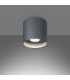 Mika Round Minimalistic Batten Grey 1x GU10-3