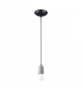 Neso Minimalistic Slim Pendant Ceiling Light Black 1x E27-1