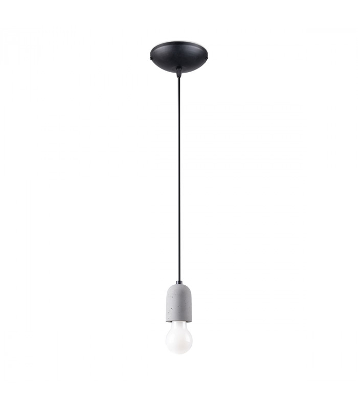 Neso Minimalistic Slim Pendant Ceiling Light Black 1x E27-1