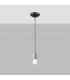 Neso Minimalistic Slim Pendant Ceiling Light Black 1x E27-2