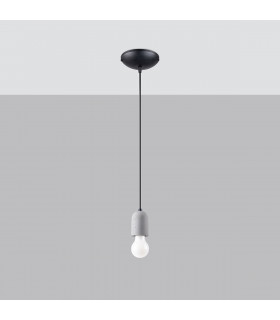 Neso Minimalistic Slim Pendant Ceiling Light Black 1x E27-2