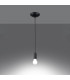 Neso Minimalistic Slim Pendant Ceiling Light Black 1x E27-3
