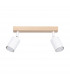 Verdo Modern Twin Ceiling Spotlight Wood White 2x GU10-1