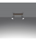 Verdo Modern Twin Ceiling Spotlight Wood White 2x GU10-3