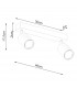 Verdo Modern Twin Ceiling Spotlight Wood White 2x GU10-5