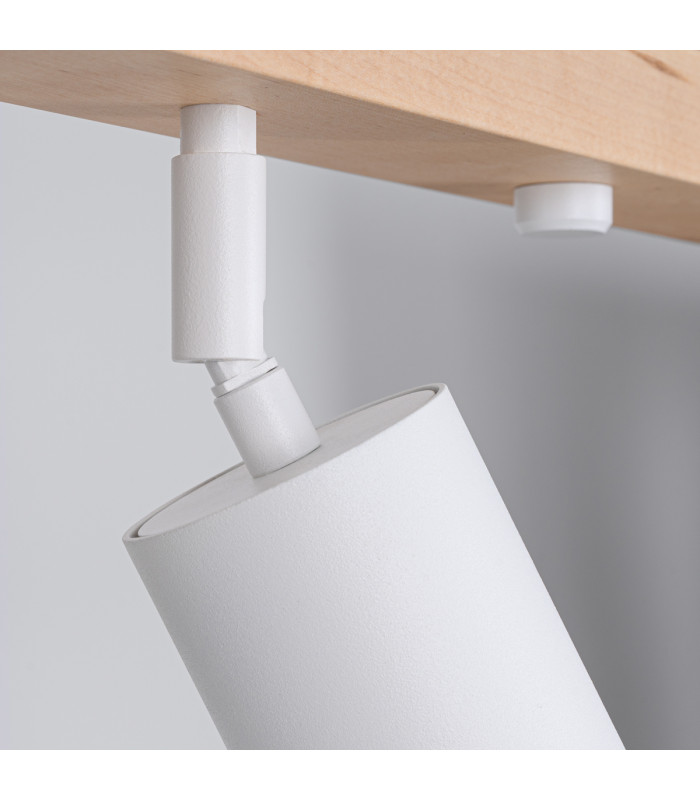 Verdo Modern Ceiling Spotlight Bar Wood White 4x GU10-4