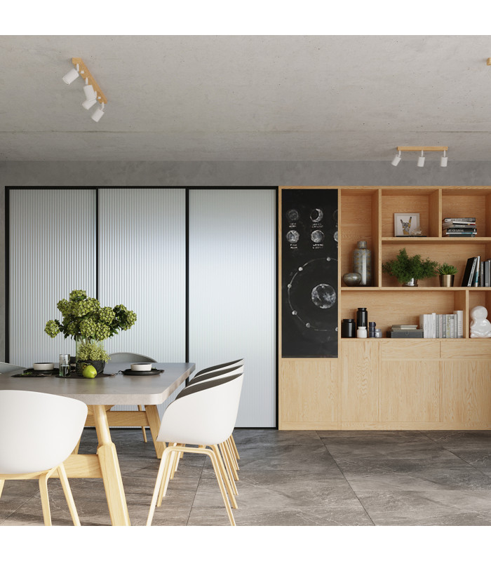 Verdo Modern Ceiling Spotlight Bar Wood White 4x GU10-8