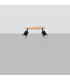 Verdo Modern Twin Ceiling Spotlight Wood Black 2x GU10-2