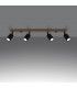 Verdo Modern Ceiling Spotlight Bar Wood Black 4x GU10-3