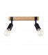Zuca Modern Twin Ceiling Spotlight Wood Black 2x E27-1