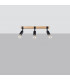 Zuca Modern Ceiling Spotlight Bar Wood Black 3x E27-2