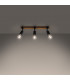 Zuca Modern Ceiling Spotlight Bar Wood Black 3x E27-3