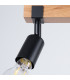 Zuca Modern Ceiling Spotlight Bar Wood Black 3x E27-4