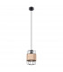Gizur Industrial Slim Pendant Ceiling Light Wood 1x E27-1
