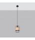 Gizur Industrial Slim Pendant Ceiling Light Wood 1x E27-2