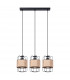 Gizur Industrial Bar Pendant Ceiling Light Black 3x E27-1