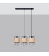 Gizur Industrial Bar Pendant Ceiling Light Black 3x E27-2