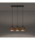 Gizur Industrial Bar Pendant Ceiling Light Black 3x E27-3
