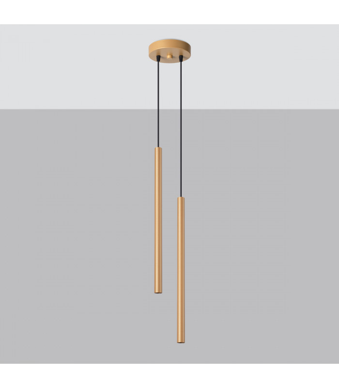 Pastelo Modern Cluster Pendant Ceiling Light Gold 2x G9-2