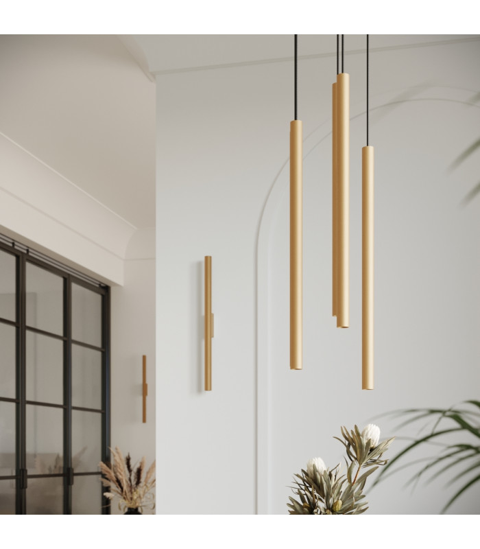 Pastelo Modern Cluster Pendant Ceiling Light Gold 2x G9-9