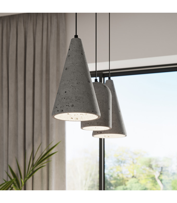 Nimis Minimalistic Dome Pendant Ceiling Light Concrete 1x E27-7
