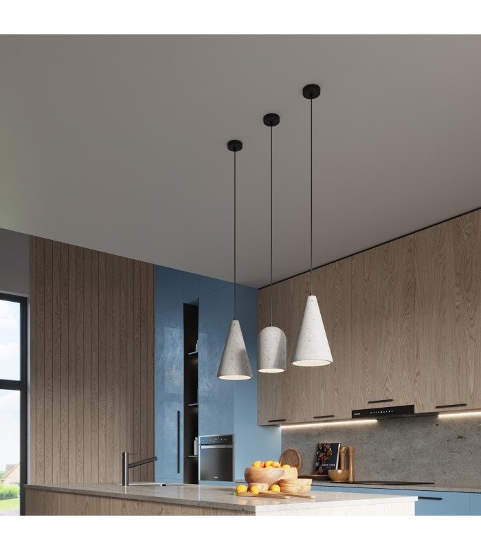 Nimis Minimalistic Dome Pendant Ceiling Light Concrete 1x E27-9