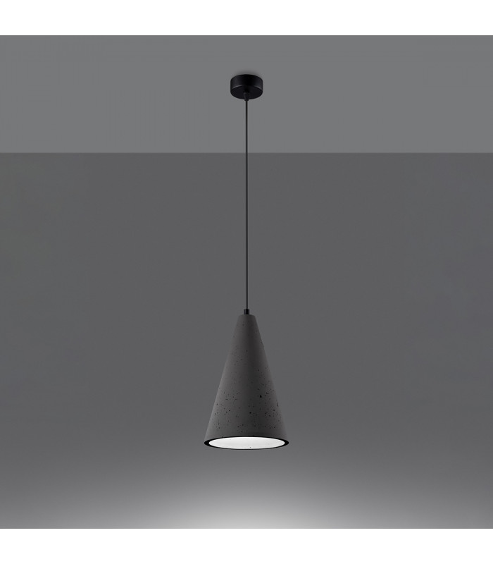Lodge Minimalistic Dome Pendant Ceiling Light Concrete 1x E27-3