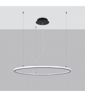 Risa 90cm Modern Integrated LED Pendant Ceiling Light Black-2