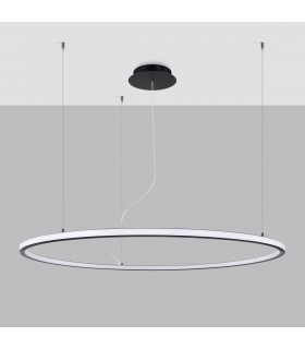 Risa 120cm Modern Integrated LED Pendant Ceiling Light Black-2