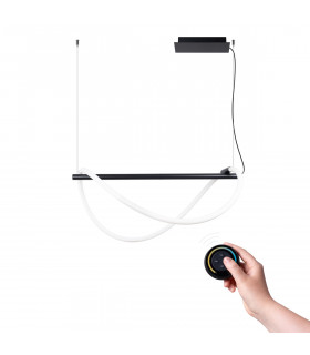 Galakse 84cm Modern Integrated LED Pendant Ceiling Light Black-1