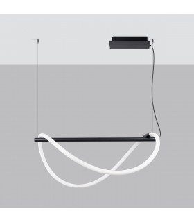 Galakse 84cm Modern Integrated LED Pendant Ceiling Light Black-2