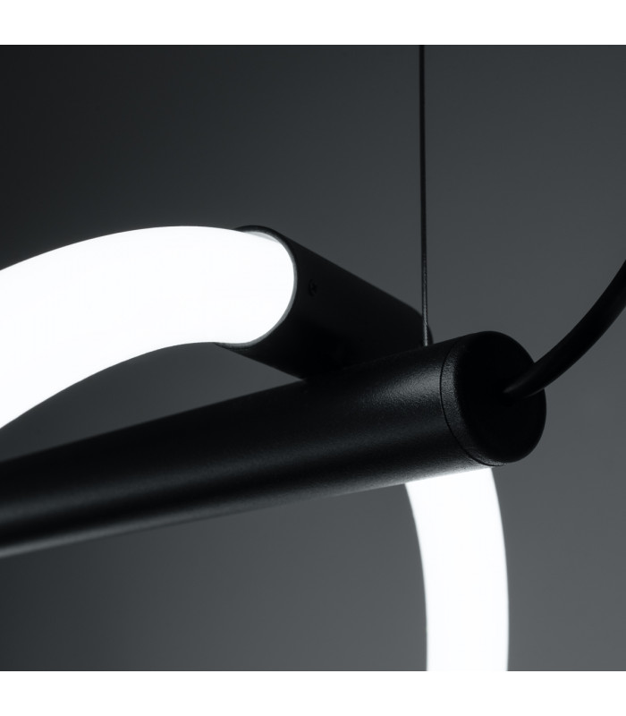Galakse 84cm Modern Integrated LED Pendant Ceiling Light Black-6