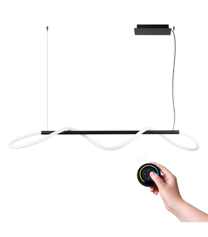 Galakse 148cm Modern Integrated LED Pendant Ceiling Light Black-1