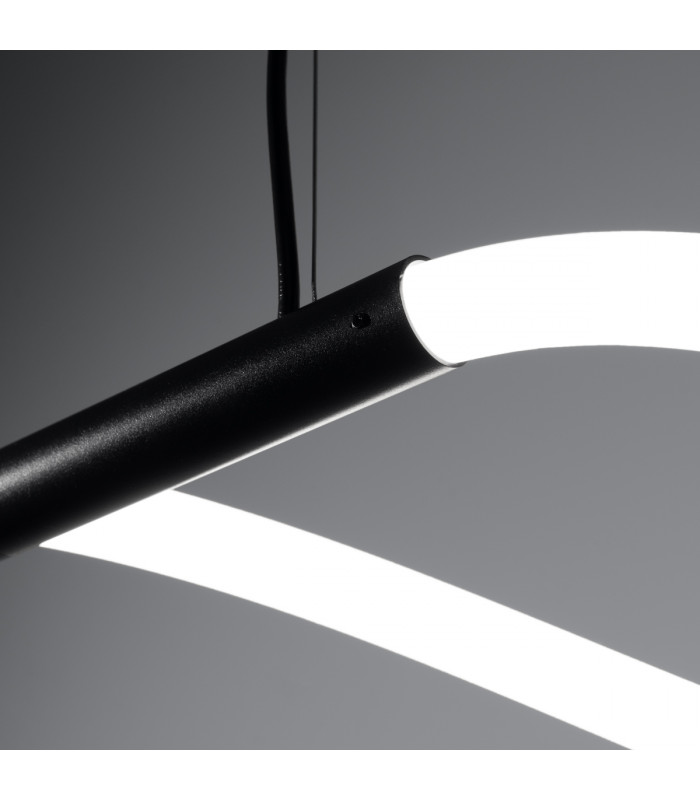 Galakse 148cm Modern Integrated LED Pendant Ceiling Light Black-7