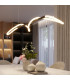 Galakse 148cm Modern Integrated LED Pendant Ceiling Light Black-12