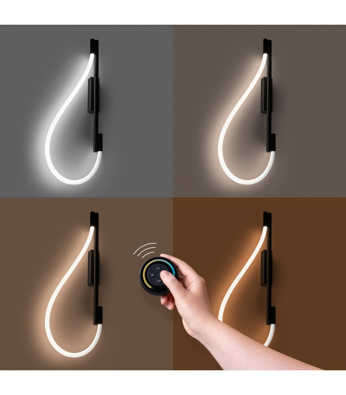 Galakse Modern Integrated LED Wall Lamp Black-8