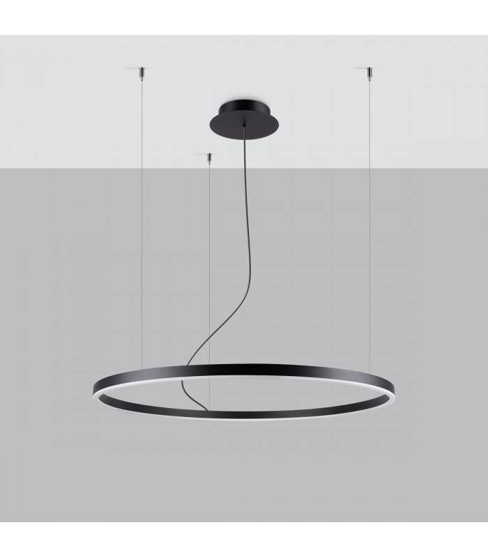 Oda Modern Integrated LED Pendant Ceiling Light Black-2