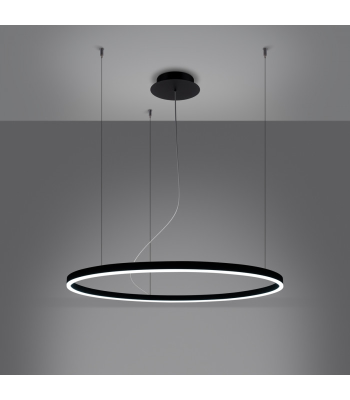 Oda Modern Integrated LED Pendant Ceiling Light Black-3