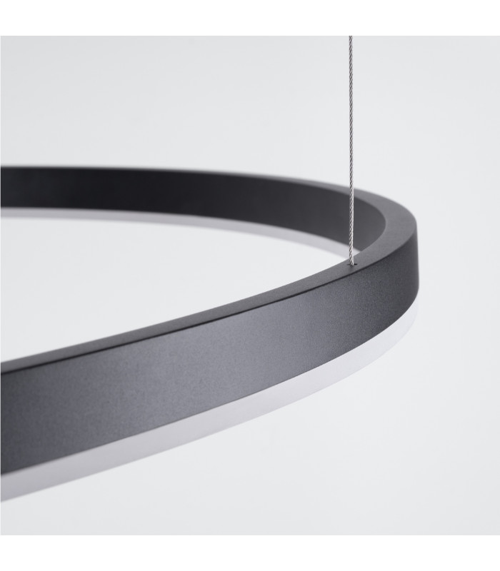 Oda Modern Integrated LED Pendant Ceiling Light Black-4