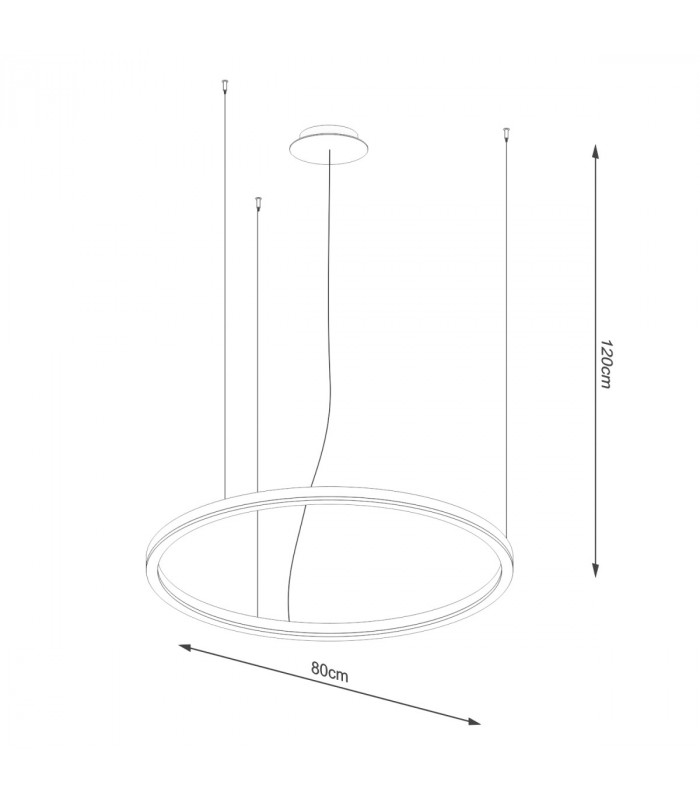 Oda Modern Integrated LED Pendant Ceiling Light Black-8