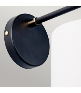 Balance Wall Lamp with Shade Black Polished Nickel-2
