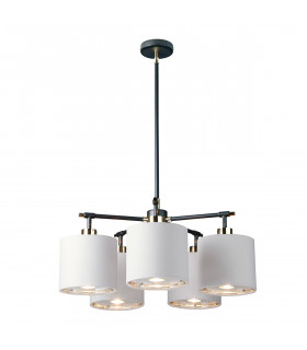 Balance 5 Light Multi Arm Pendant Ceiling Light Black Polished Nickel-1