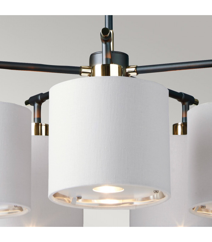 Balance 5 Light Multi Arm Pendant Ceiling Light Black Polished Nickel-3