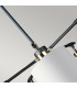 Balance 5 Light Multi Arm Pendant Ceiling Light Black Polished Nickel-5
