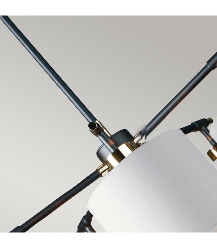 Balance 5 Light Multi Arm Pendant Ceiling Light Black Polished Nickel-5
