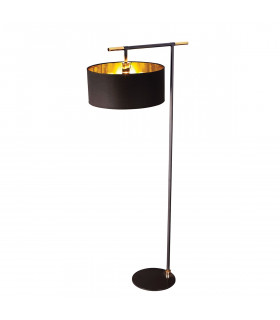 Balance Floor Lamp with Shade Black Polished Brass-1