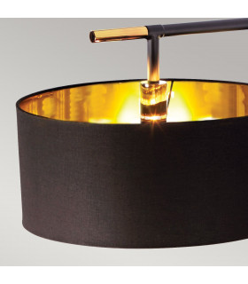 Balance Floor Lamp with Shade Black Polished Brass-2