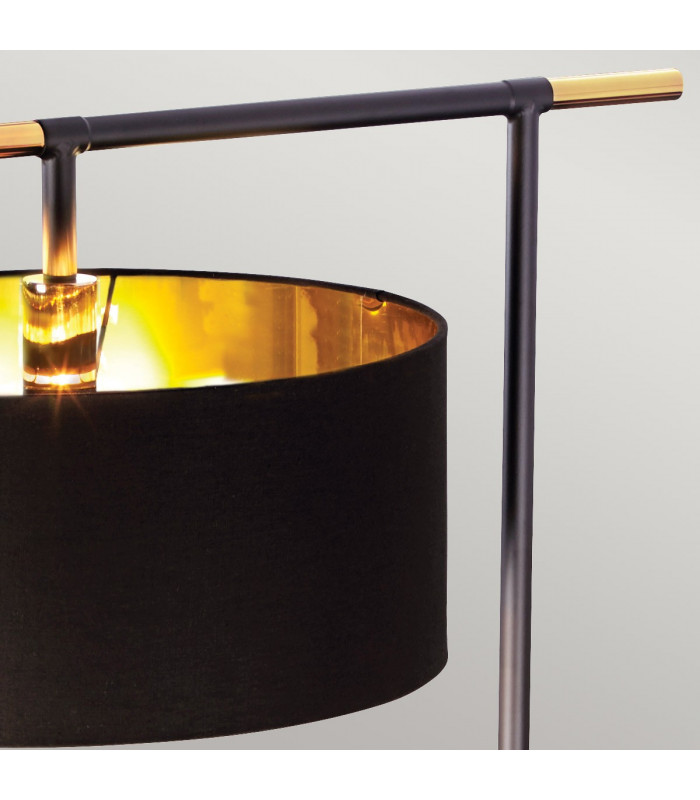 Balance Floor Lamp with Shade Black Polished Brass-3